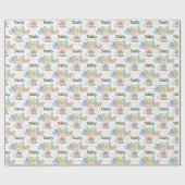 Biscuit Cream Samoyed Hund Geburtstag Geschenkpapier (Flach)