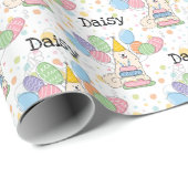 Biscuit Cream Samoyed Hund Geburtstag Geschenkpapier (Rolleneckpunkt)