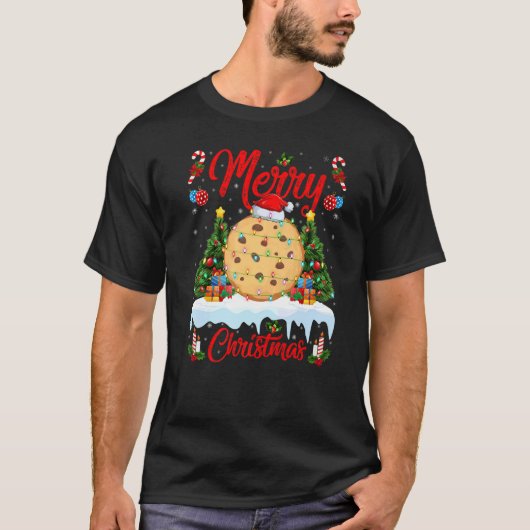 Biscuit Lights Xmas Tree Santa Biscuit Christmas T-Shirt (Vorderseite)