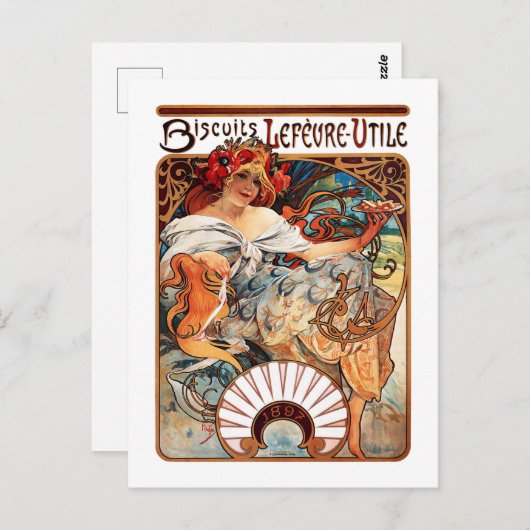 Biscuit, Mucha Postkarte (Vorne/Hinten)