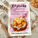 Biscuit Rezept Personalisiert Geschirrtuch<br><div class="desc">Bringen Sie eine Touch hausgemachten Charme in Ihre Küche mit diesem personalisierten Biscuit Rezept Küchentuch. Dieses Handtuch mit klassischem Keksrezept ist dekorativ und funktionell zugleich. Passen Sie es mit Ihrem Namen oder einer besonderen Nachricht an, und machen Sie es zu einem perfekten Geschenk für Bäcker oder zu einer angenehmen Ergänzung...</div>