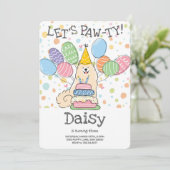 Biscuit Samoyed Hund Geburtstagsparty Einladung (Stehend Vorderseite)