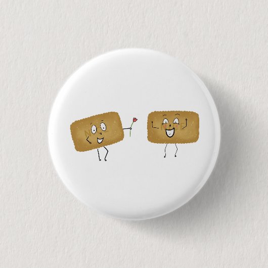 Biscuit-Thema, süße Kekse Button (Vorderseite)
