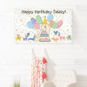 Biscuit White Samoyed Hund Geburtstagsparty Banner (Insitu)
