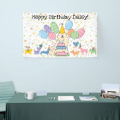 Biscuit White Samoyed Hund Geburtstagsparty Banner (Messeveranstaltung)