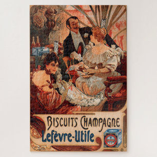 Biscuits Champagne-Lefèvre-Utile - Alphonse Mucha Puzzle