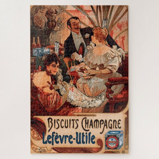 Biscuits Champagne-Lefèvre-Utile – Alphonse Mucha Puzzle (Vertikal)