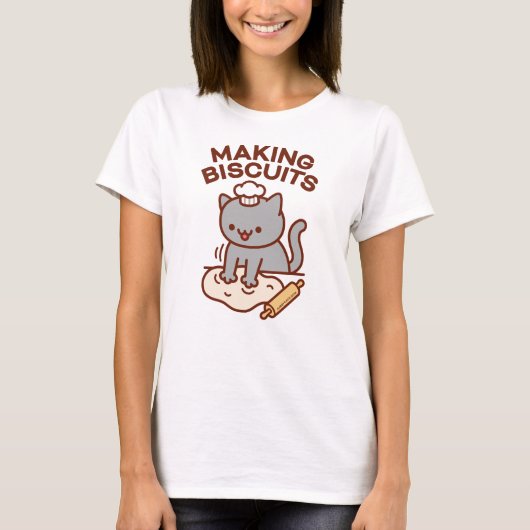 BISCUITS Funny Cat T-Shirt (Vorderseite)