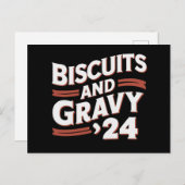 Biscuits Gravy 2024 Präsidentschaftswahl Food Postkarte (Vorne/Hinten)