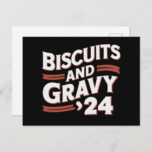 Biscuits Gravy 2024 Präsidentschaftswahl Food Postkarte (Vorne/Hinten)