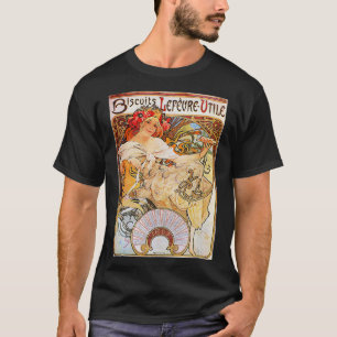 Biscuits Lefeure Utile Art Nouveau Alphonse Mucha T-Shirt