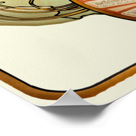 Biscuits Lefeure Utile Biscuits von Alphonse Mucha Poster (Ecke)