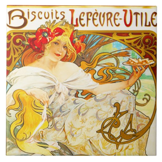 Biscuits Lefèvre-Utile - Große Keramikfliese (Vorderseite)