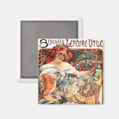 Biscuits Lefevre-Utile, Mucha Magnet (Vorderseite/Rückseite)