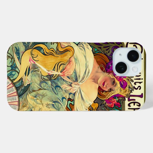 Biscuits Lefevre-Utile von Alphonse Mucha (1896) Case-Mate iPhone Hülle (Rückseite (Horizontal))