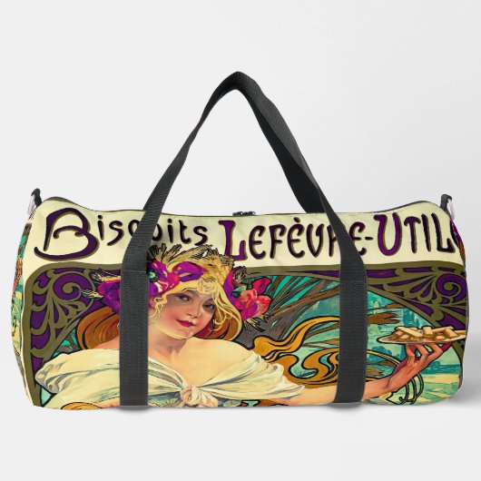 Biscuits Lefevre-Utile von Alphonse Mucha (1896) Duffle Bag (Vorderseite)