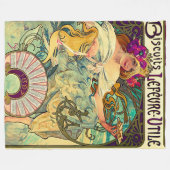 Biscuits Lefevre-Utile von Alphonse Mucha (1896) Fleecedecke (Vorderseite (Horizontal))