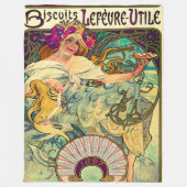 Biscuits Lefevre-Utile von Alphonse Mucha (1896) Fleecedecke (Vorderseite)