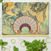 Biscuits Lefevre-Utile von Alphonse Mucha (1896) Geschirrtuch (Gefaltet)