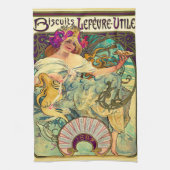 Biscuits Lefevre-Utile von Alphonse Mucha (1896) Geschirrtuch (Vertikal)