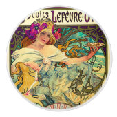 Biscuits Lefevre-Utile von Alphonse Mucha (1896) Keramikknauf (Vorderseite)