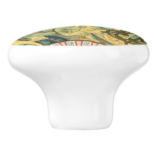 Biscuits Lefevre-Utile von Alphonse Mucha (1896) Keramikknauf (Seitenansicht)