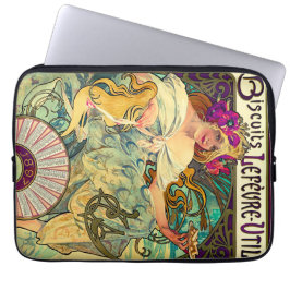 Biscuits Lefevre-Utile von Alphonse Mucha (1896) Laptopschutzhülle