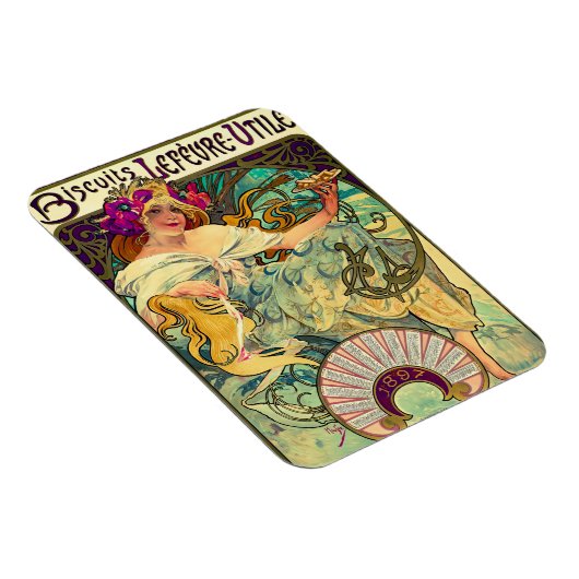 Biscuits Lefevre-Utile von Alphonse Mucha (1896) Magnet (Rechte Seite)