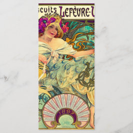 Biscuits Lefevre-Utile von Alphonse Mucha (1896) Menükarte