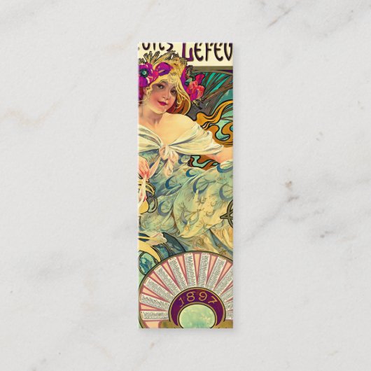 Biscuits Lefevre-Utile von Alphonse Mucha (1896) Mini Visitenkarte (Vorderseite)