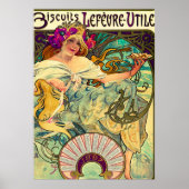 Biscuits Lefevre-Utile von Alphonse Mucha (1896) Poster (Vorne)
