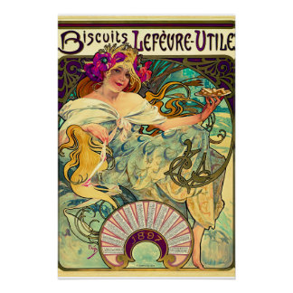 Biscuits Lefevre-Utile von Alphonse Mucha (1896) Poster