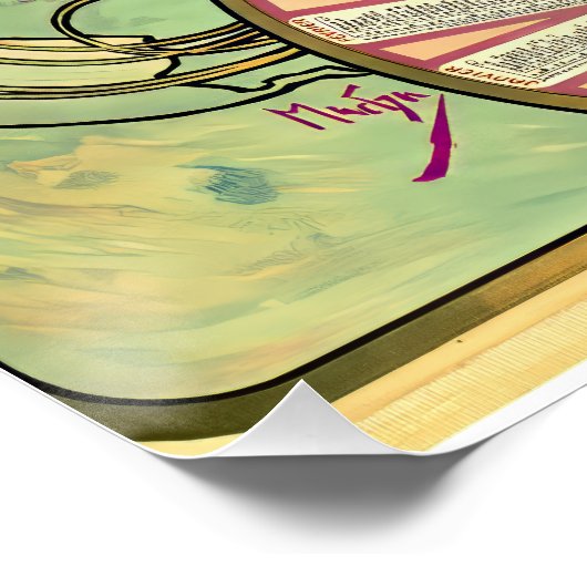 Biscuits Lefevre-Utile von Alphonse Mucha (1896) Poster (Ecke)