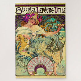 Biscuits Lefevre-Utile von Alphonse Mucha (1896) Puzzle