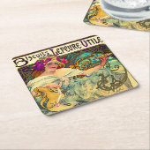 Biscuits Lefevre-Utile von Alphonse Mucha (1896) Rechteckiger Pappuntersetzer (angewinkelt)