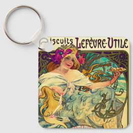 Biscuits Lefevre-Utile von Alphonse Mucha (1896) Schlüsselanhänger