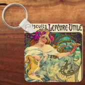Biscuits Lefevre-Utile von Alphonse Mucha (1896) Schlüsselanhänger (Vorderseite)