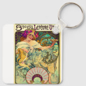 Biscuits Lefevre-Utile von Alphonse Mucha (1896) Schlüsselanhänger (Rückseite)