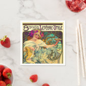 Biscuits Lefevre-Utile von Alphonse Mucha (1896) Serviette (Beispiel)