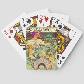 Biscuits Lefevre-Utile von Alphonse Mucha (1896) Spielkarten