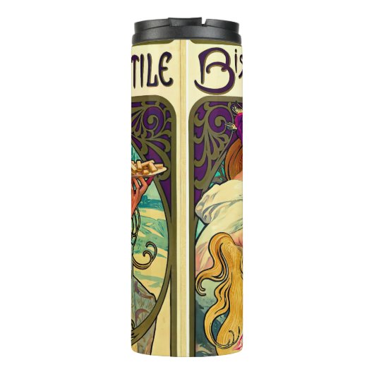 Biscuits Lefevre-Utile von Alphonse Mucha (1896) Thermosbecher (Rückseite)