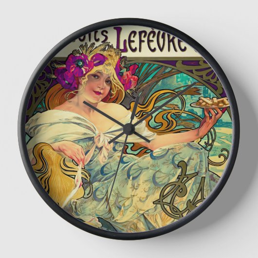 Biscuits Lefevre-Utile von Alphonse Mucha (1896) Uhr (Vorderseite)