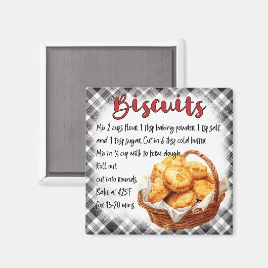 Biscuits Recipe Magnet (Vorderseite/Rückseite)