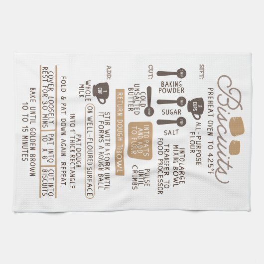 Biscuits Scone Rezept Tee Küchentuch (Horizontal)