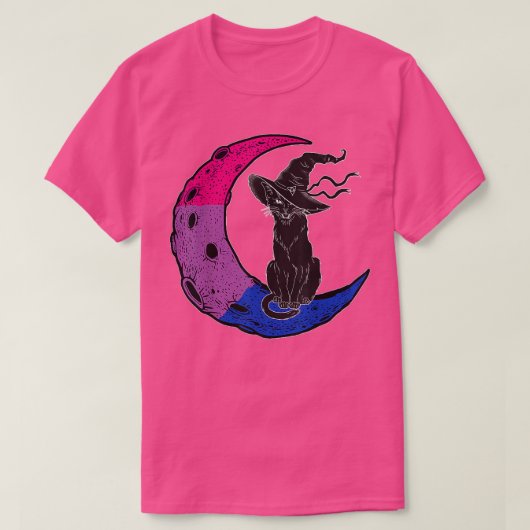Biseual Moon Space Cat Hexenmeister Halloween 572 T-Shirt (Design vorne)