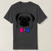 Biseual Pride Mops Dog LGBT Bow T-Shirt (Design vorne)