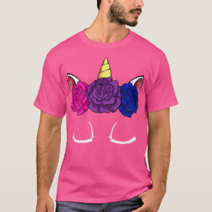 Biseual Unicorn LGBTQ Niedlich Magical Subtle Bi P T-Shirt