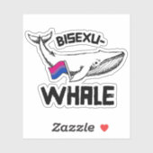 Bisexu-Wal Bisexuwal Aufkleber (Blatt)