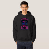 Bisexual And Goth Gothic Emo Bat Pride LGBTQ Hallo Hoodie (Vorne ganz)