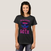 Bisexual And Goth Gothic Emo Bat Pride LGBTQ Hallo T-Shirt (Vorne ganz)
